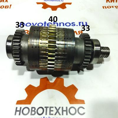 Вал автоматической коробки переключения передач (АКПП) ZY265 передняя скорость с количеством зубьев 33/40/33 в сборе с фрикционными дисками. Подходит для китайских фронтальных погрузчиков марок: Fukai ZL 926, Fukai ZL 920, Shanlin ZL20, SZM 920, HZM 920, Bull SL 920, CTK S920, Yigong ZL20, Laigong ZL20, Neo S200, Neo 200, Viking ZL20-M, Frontal, AMUR, ALTAY, FORWARD.