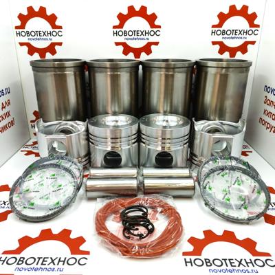 Поршневая группа 4RMAZG R4105 2Z05 для китайских фронтальных погрузчиков с двигателем 4RMAZG марок: Yigong ZL30, Amur DK630, Atlant 300L, Grizzly GR2L/GR2S, First Loader ZL930, Fukai ZL930, Laigong ZL30, NEO S/L300, SZM 930, HZM 930,VIKING ZL30-S, CTK S930, BULL SL930 и их аналогов.