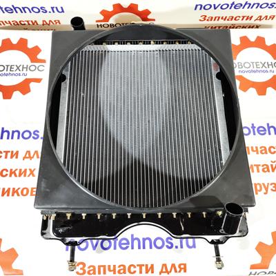 Радиатор водяной на погрузчики ZL18, ZL918 для МКПП нижний патрубок с правой стороны на китайские фронтальные погрузчики ZL-18, ZL-918 марок: Fukai, Shanline, SZM, HZM, Bull SL, CTK S, Yigong, Laigong, Neo S, Neo, Viking, Frontal, ALTAY, FORWARD, Atlant 200, Grizzly GR15R. 