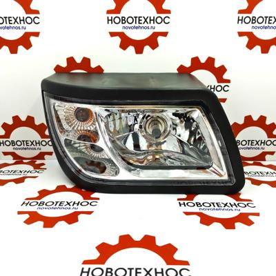 Блок-фара передняя правая 24V для китайских фронтальных погрузчиков ZL20, ZL30 марок: Shanlin, Fukai, SZM, HZM, Bull, CTK, Yigong, Laigong, Neo, Viking, Frontal, ALTAY, FORWARD, Atlant, Grizzly GR15R и их аналогов.