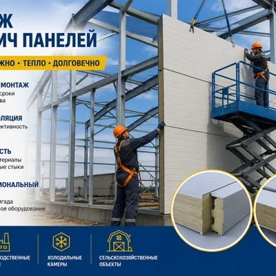 Монтаж сэндвич-панелей под ключ! 🏗️