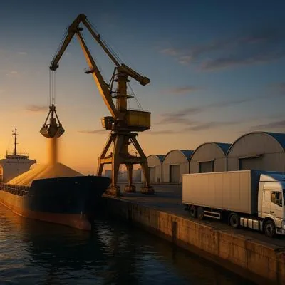 Перевалка сельхозпродукции порт Азов, Ростовская область