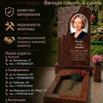 Установка памятников ...