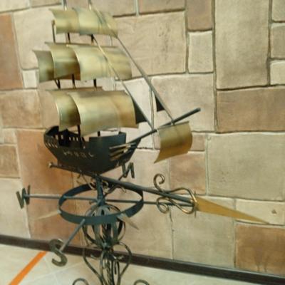 Флюгер "КОРАБЛЬ "ЗОЛОТАЯ ЖЕМЧУЖИНА" с коваными элементами