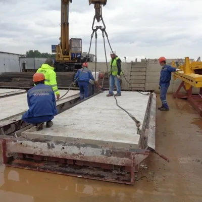 Линия по производству аэродромных и дорожных плит