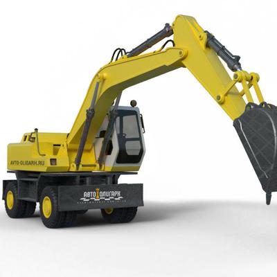 Аренда колёсного экскаватора, услуги колёсного экскаватора.